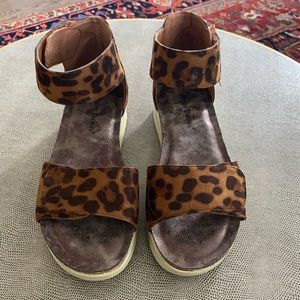 Pierre Dumas Leopard sandal